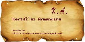 Kertész Armandina névjegykártya